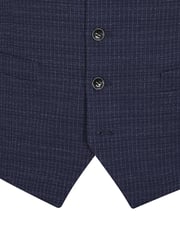 Skopes Blue Tailored Fit Hepworth Check Suit Waistcoat - Image 5 of 5