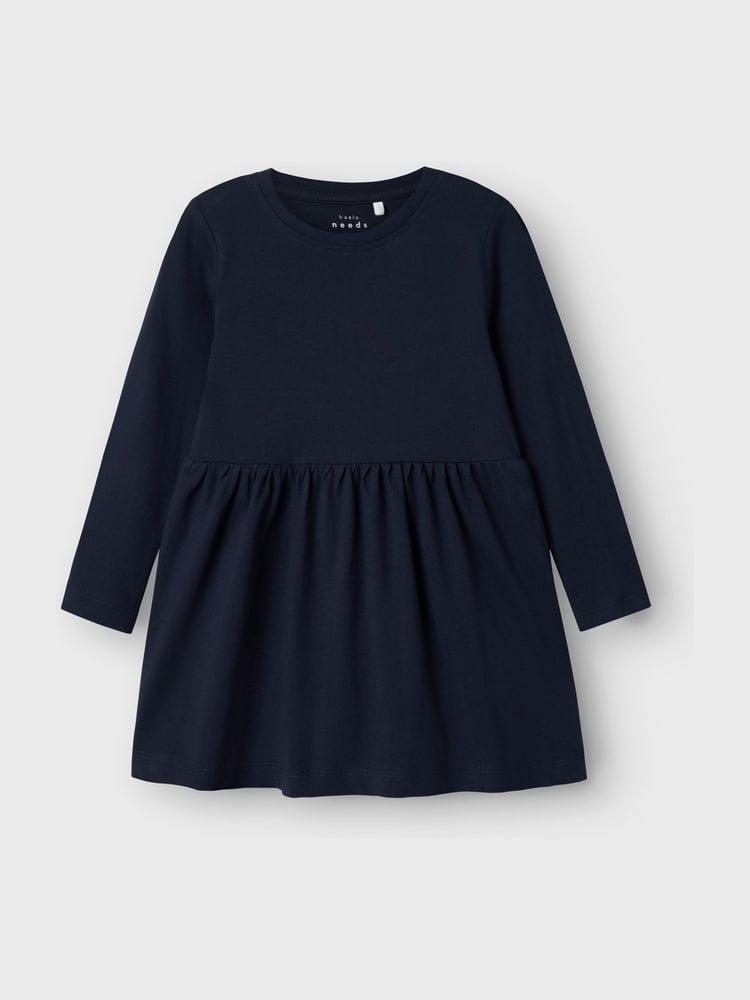 Name It Blue Striped And Plain Jersey Dresses 2 Pack - Image 2 of 3