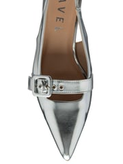 Ravel Silver Pointed-Toe Slingback Court Shoes - Image 3 of 4