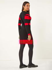 Roman Red Colourblock Knit Dress - Image 3 of 5