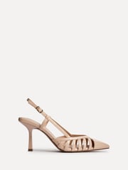 Linzi Nude Alias Cut Out Slingback Court Heels - Image 2 of 5