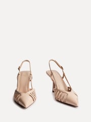 Linzi Nude Alias Cut Out Slingback Court Heels - Image 3 of 5