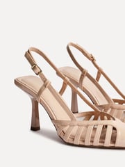 Linzi Nude Alias Cut Out Slingback Court Heels - Image 5 of 5