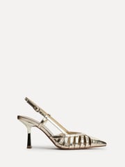 Linzi Gold Alias Cut Out Slingback Court Heels - Image 2 of 5