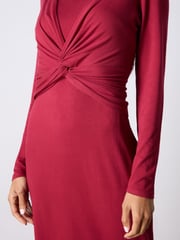 Ro&Zo Red Berry Jersey Twist Detail Dress - Image 3 of 4