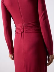 Ro&Zo Red Berry Jersey Twist Detail Dress - Image 4 of 4