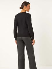 Roman Black Starburst Hotfix Embellished Jumper - Image 3 of 5