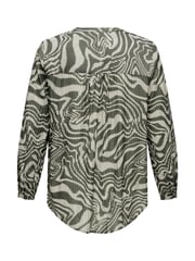 ONLY Curve Green Printed Button Through Blouse - Image 7 of 7