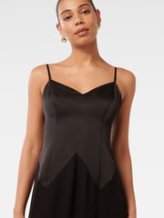 Forever New Black Scarlett Sheer Skirt Midi Dress - Image 3 of 4