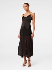 Forever New Black Scarlett Sheer Skirt Midi Dress - Image 4 of 4