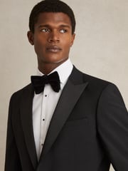 Reiss White Marcel Regular Fit Slim Fit Cotton Marcella Tuxedo Shirt - Image 5 of 9