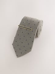Neutral Polka Dot Tie - Image 1 of 3
