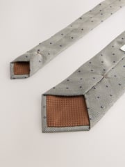 Neutral Polka Dot Tie - Image 3 of 3