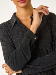 Roman Metallic Brillo Glitter Blouse - Image 6 of 6