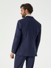 Skopes Blue Tailored Fit Ultimate Comfort Fenton Check Suit Jacket - Image 4 of 6