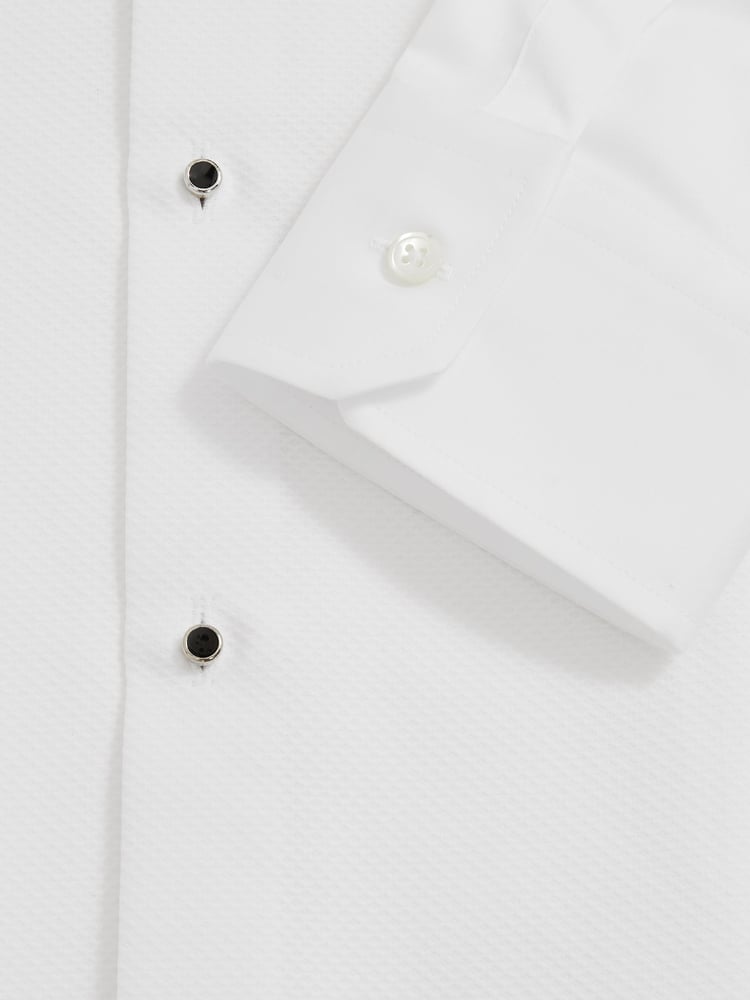 Reiss White Marcel Cotton Slim-Fit Dinner Shirt - Image 6 of 6