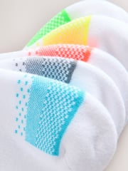 Bright Yellow/Green/Blue Cushioned Footbed Sports Trainers Socks 5 Pack - Image 3 of 3
