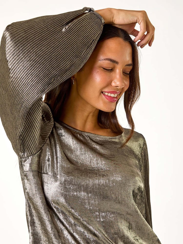 Roman Metallic Faux Pearl Collar Jumper - Image 1 of 5