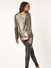 Roman Metallic Faux Pearl Collar Jumper - Image 3 of 5