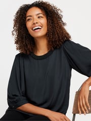 M&Co Black Bead Neckline Blouse - Image 4 of 5