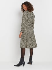 M&Co Natural Animal Tie Waist Dress - Image 3 of 5