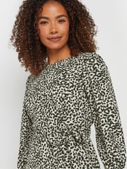 M&Co Natural Animal Tie Waist Dress - Image 4 of 5