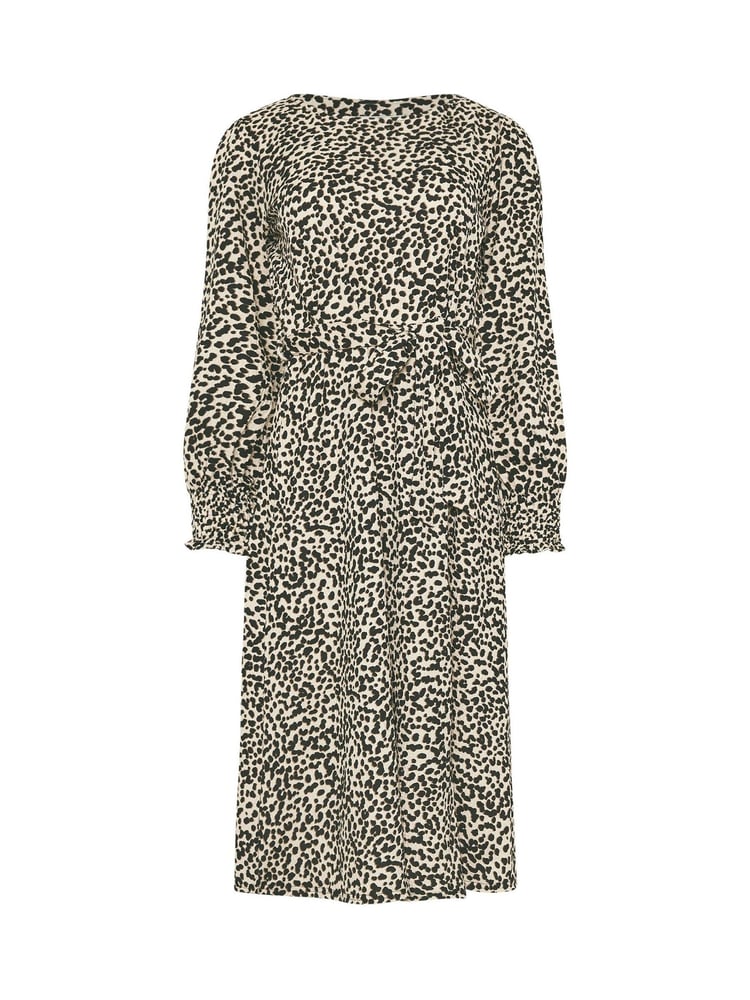 M&Co Natural Animal Tie Waist Dress - Image 5 of 5
