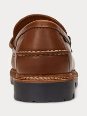 Polo Ralph Lauren Brown Jett Penny Leather Loafers Shoes - Image 3 of 4