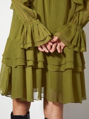 Monsoon Green Aria Ruffle Dress - Image 3 of 3