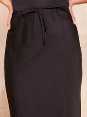 Friends Like These Black Satin Maxi Skirt - Image 3 of 4