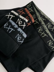Black with Grafitti Next Waistband Trunks 5 Pack (1.5-16yrs) - Image 8 of 9