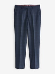 Skopes Blue Tailored Fit Hewes Check Suit Trousers - Image 3 of 4