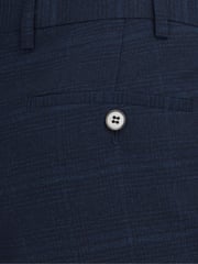 Skopes Blue Tailored Fit Hewes Check Suit Trousers - Image 4 of 4