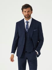 Skopes Blue Tailored Fit Hewes Check Suit Jacket - Image 1 of 4