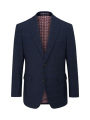 Skopes Blue Tailored Fit Hewes Check Suit Jacket - Image 3 of 4