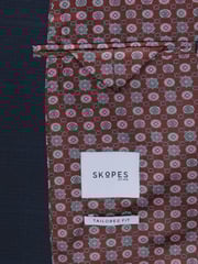 Skopes Blue Tailored Fit Hewes Check Suit Jacket - Image 4 of 4