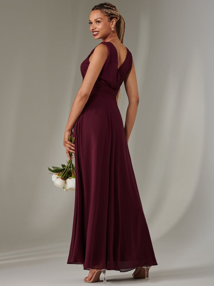 Jolie Moi Purple Cora Sleeveless Chiffon Maxi Dress - Image 2 of 6