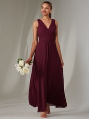 Jolie Moi Purple Cora Sleeveless Chiffon Maxi Dress - Image 6 of 6
