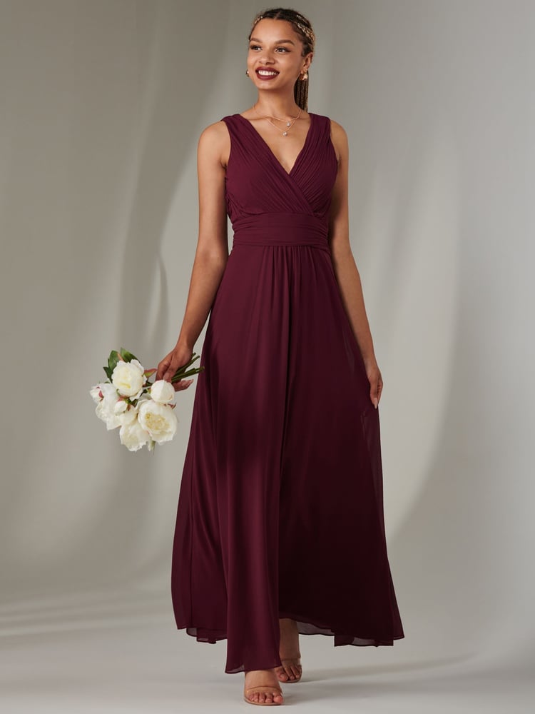 Jolie Moi Purple Cora Sleeveless Chiffon Maxi Dress - Image 6 of 6