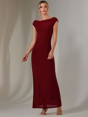 Jolie Moi Red Eva Round Neck Sleeveless Maxi Dress - Image 6 of 6