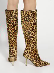 Dune London Animal Solara Knee High Boots - Image 1 of 6