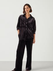 Hush Brown Oversized Hadley Velvet Shirt - Image 3 of 5