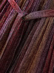 Oliver Bonas Pink Ombre Metallic Mini Dress - Image 6 of 8