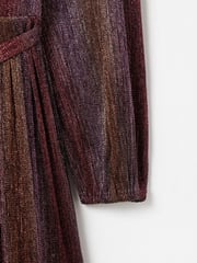 Oliver Bonas Pink Ombre Metallic Mini Dress - Image 8 of 8