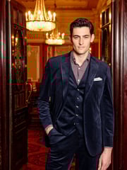 Skopes Blue Atkinson Co-ord Tailored Suit Waistcoat - Image 1 of 7