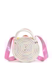 Billieblush Pink Logo Pom Pom Cross-Body Handle Bag - Image 2 of 6