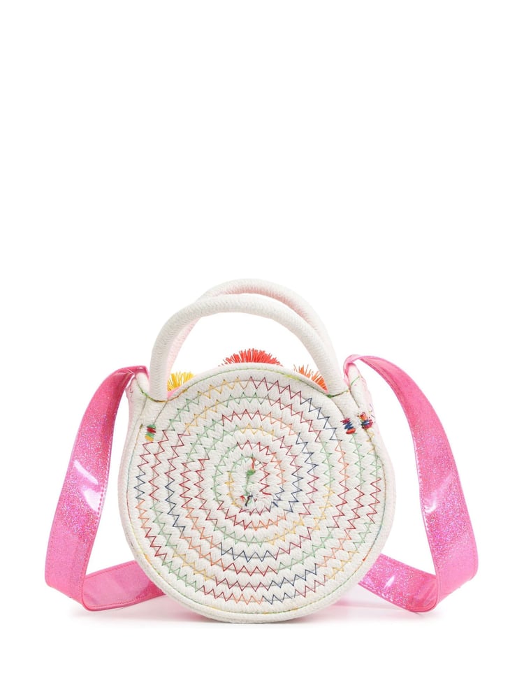 Billieblush Pink Logo Pom Pom Cross-Body Handle Bag - Image 2 of 6
