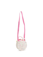 Billieblush Pink Logo Pom Pom Cross-Body Handle Bag - Image 4 of 6