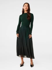 Forever New Green Kaylie Pleated Hem Dress - Image 1 of 5