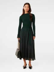 Forever New Green Kaylie Pleated Hem Dress - Image 5 of 5